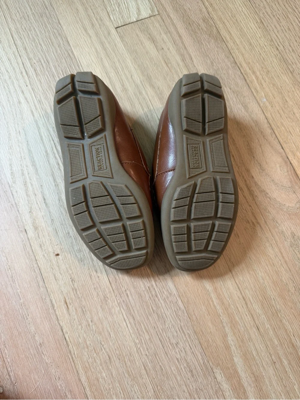 Kenneth Cole Reaction Tan/Brown Leather Slip-On Loafers